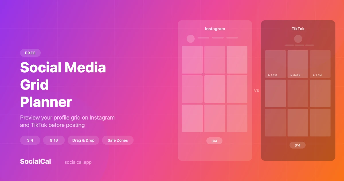 Social Media Grid Planner screenshot
