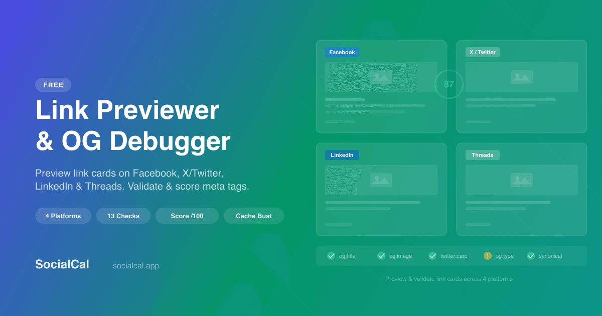 Social Media Link Previewer screenshot