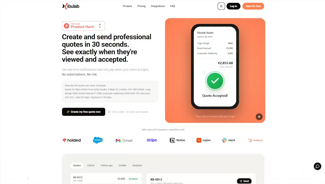 Quotes in 30 seconds. Pay on acceptance screenshot 1