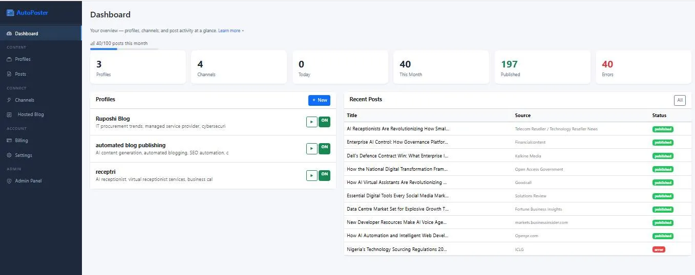 AIBlogMax screenshot