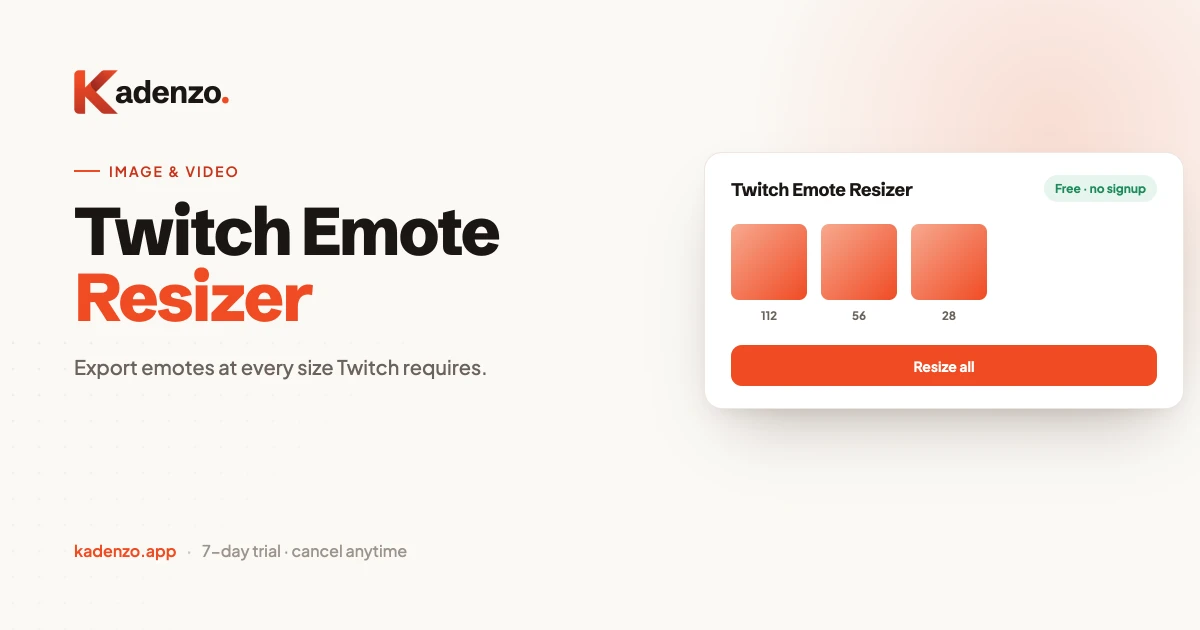 Twitch Emote Resizer screenshot