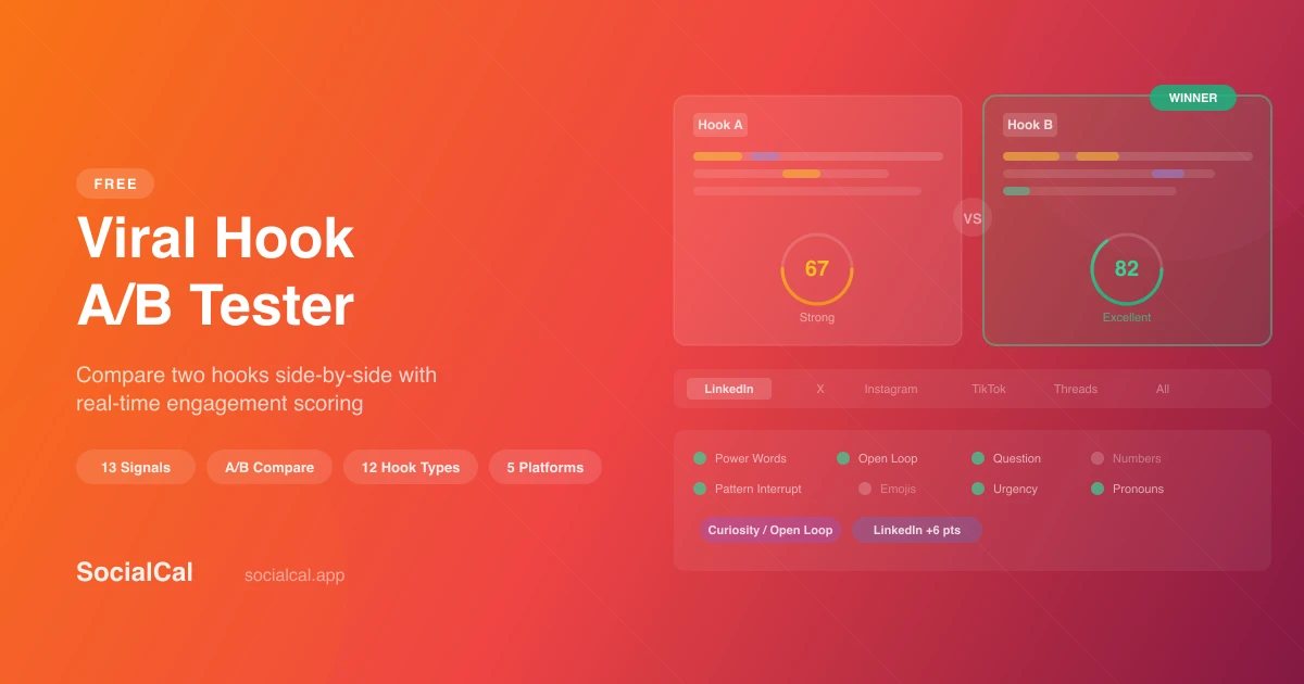 Free Viral Hook Tester screenshot