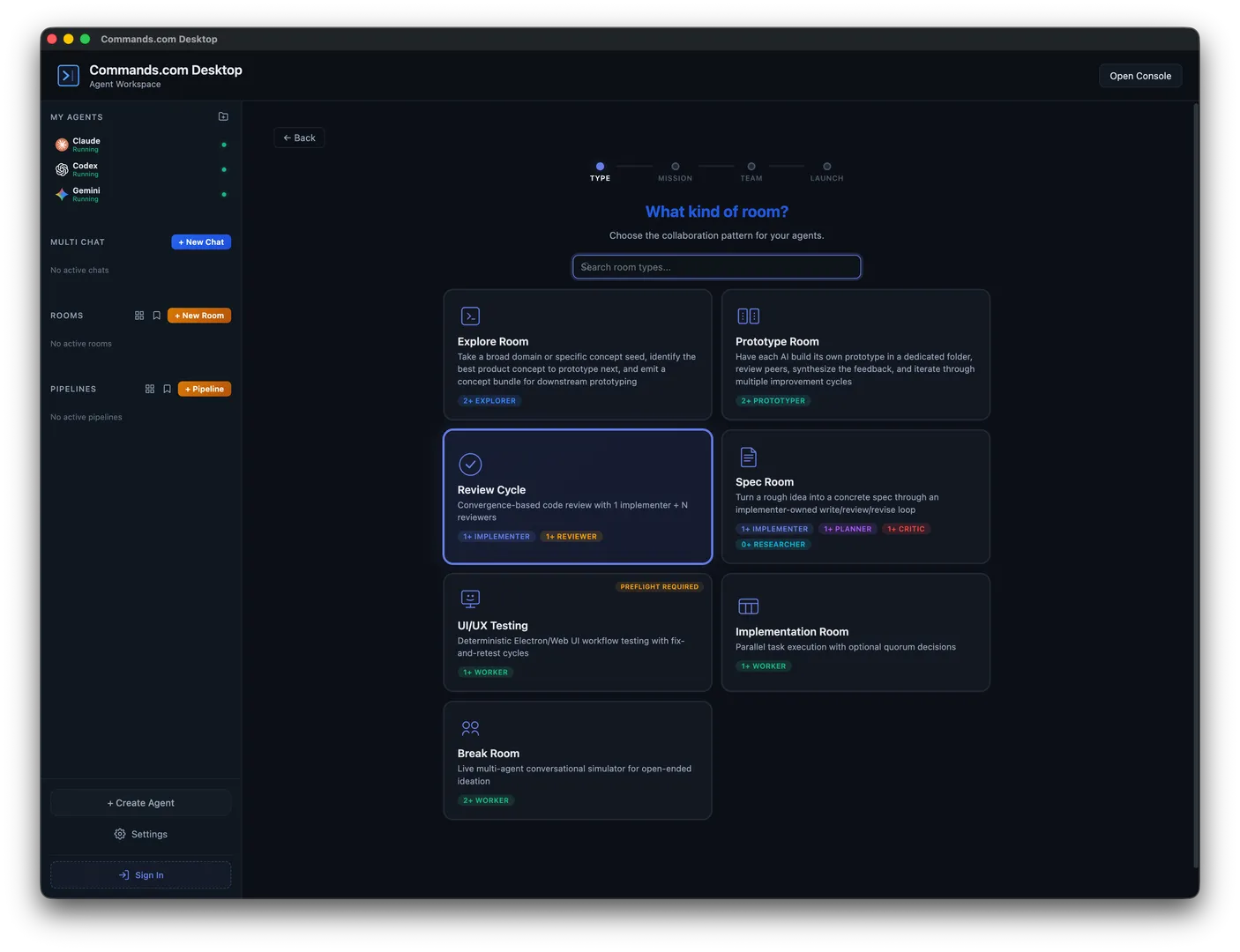 Commands.com: The Multi-Agent Workspace screenshot 3