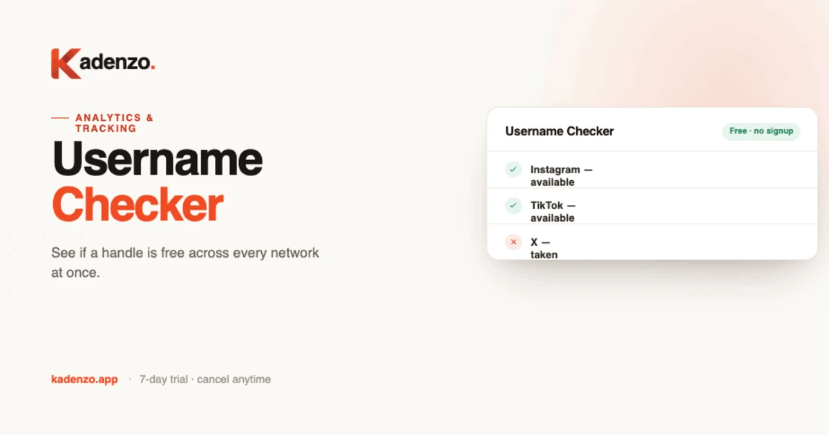 Social Media Username Checker screenshot