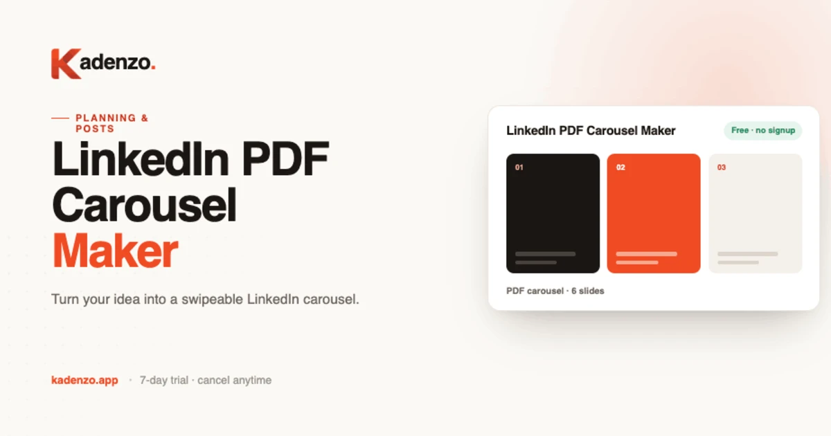 LinkedIn PDF Carousel Maker screenshot