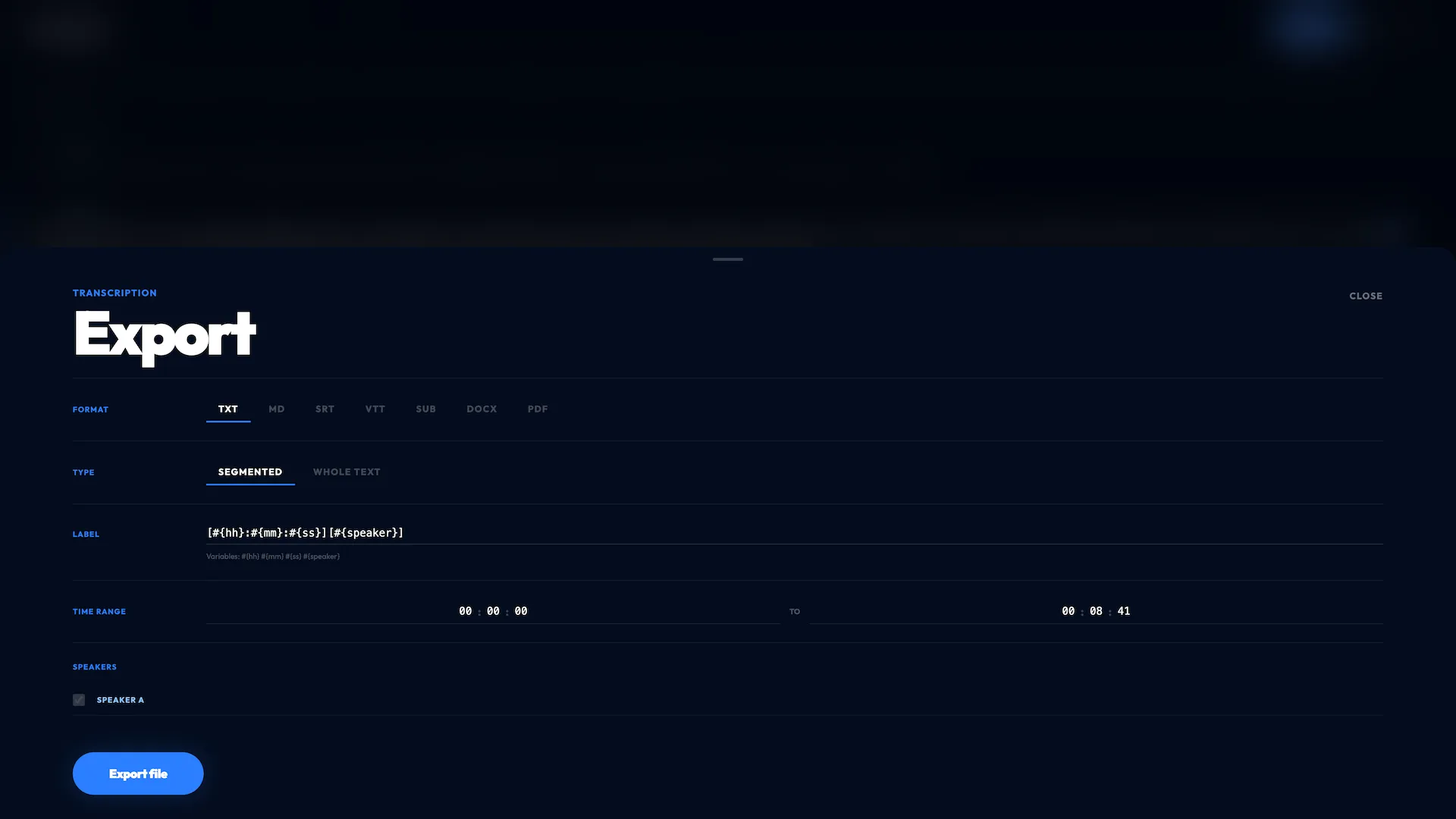Transcrisper screenshot 4
