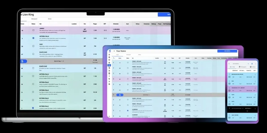 AI Shooting Schedule Software | Studiovity screenshot 1