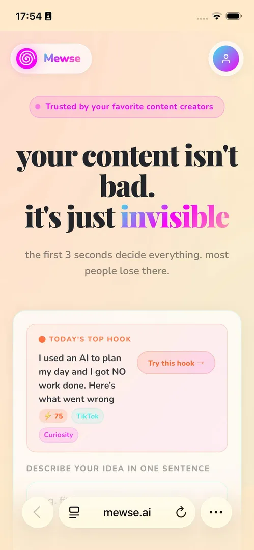 Mewse screenshot