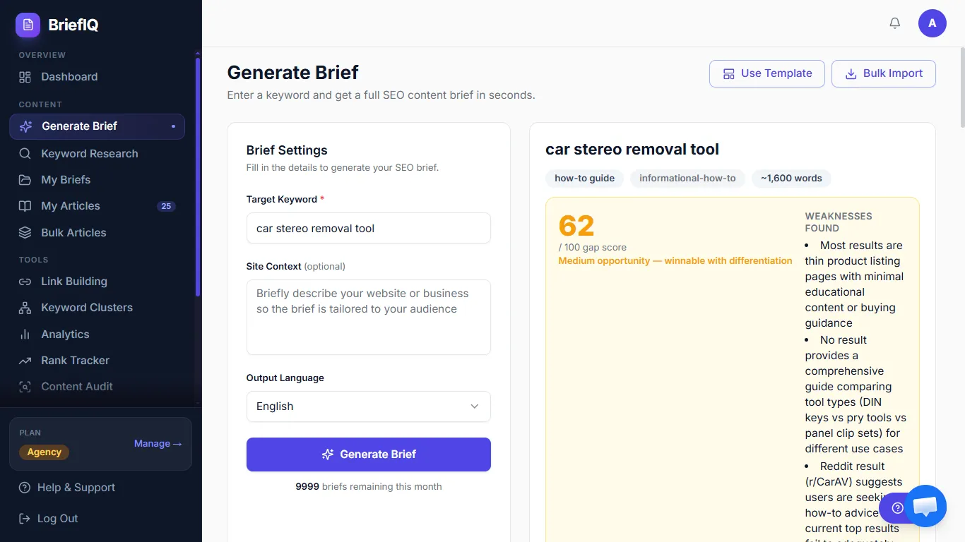 BriefIQ screenshot 2