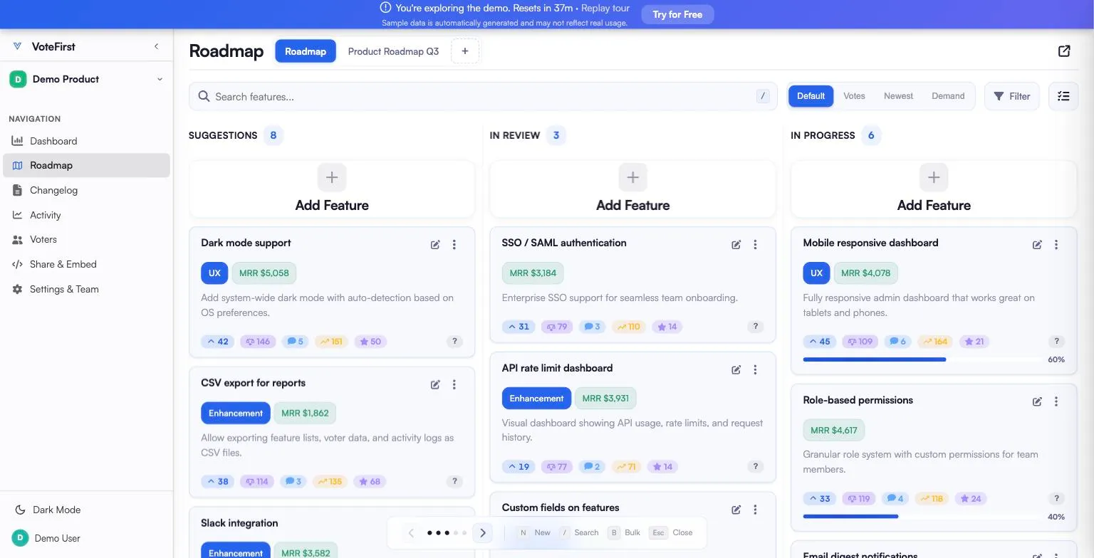VoteFirst screenshot