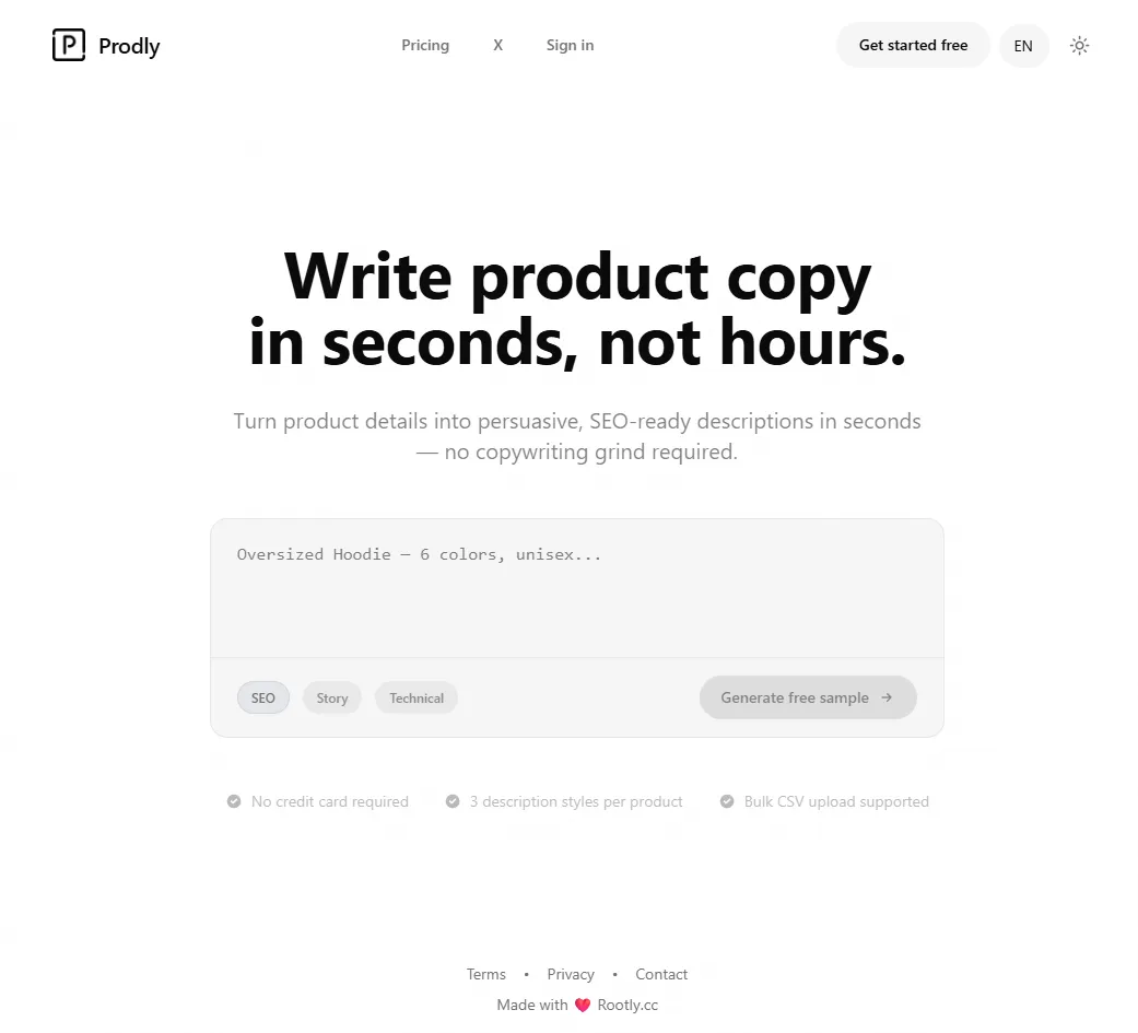 AI Product Description SaaS Source Code screenshot 2