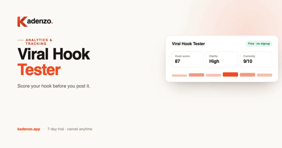 Social Media Viral Hook Tester screenshot
