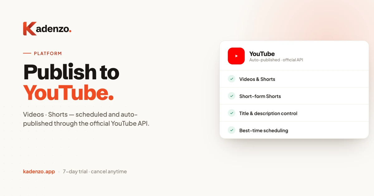 YouTube Scheduler screenshot