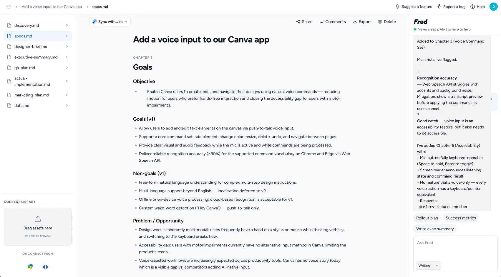 hiFred screenshot
