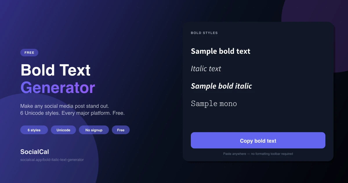 Bold Text Generator screenshot