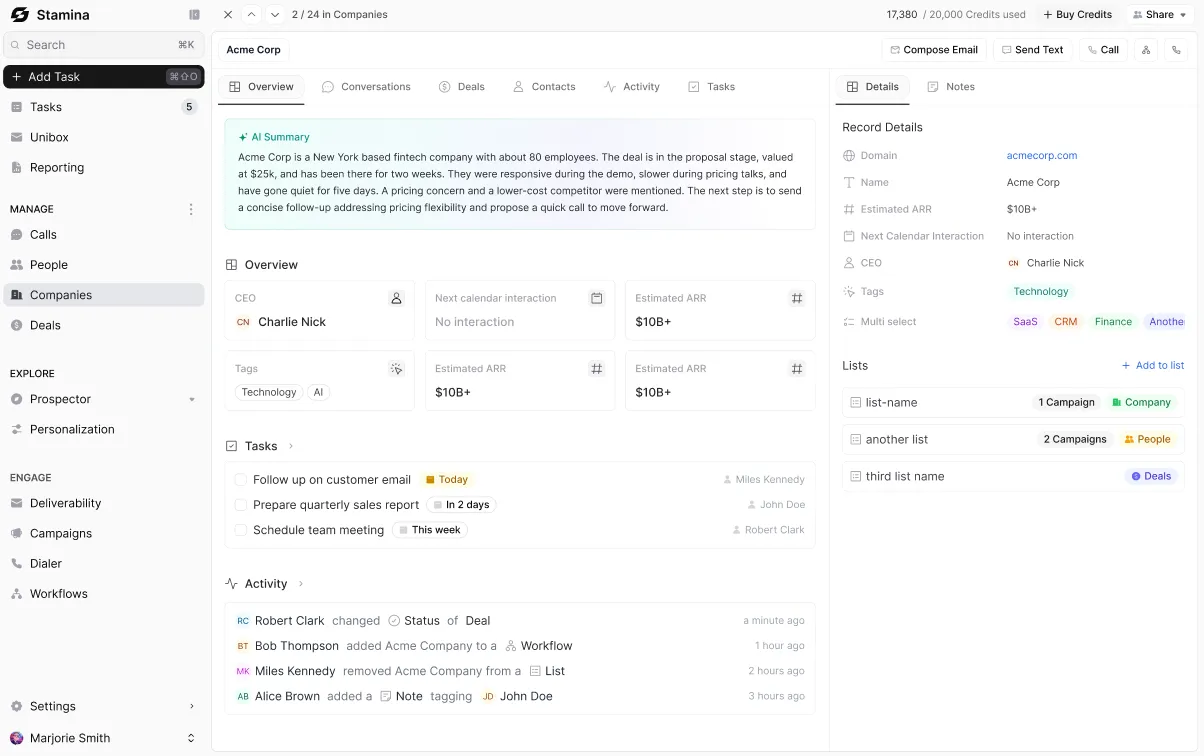 Staminaio screenshot 1