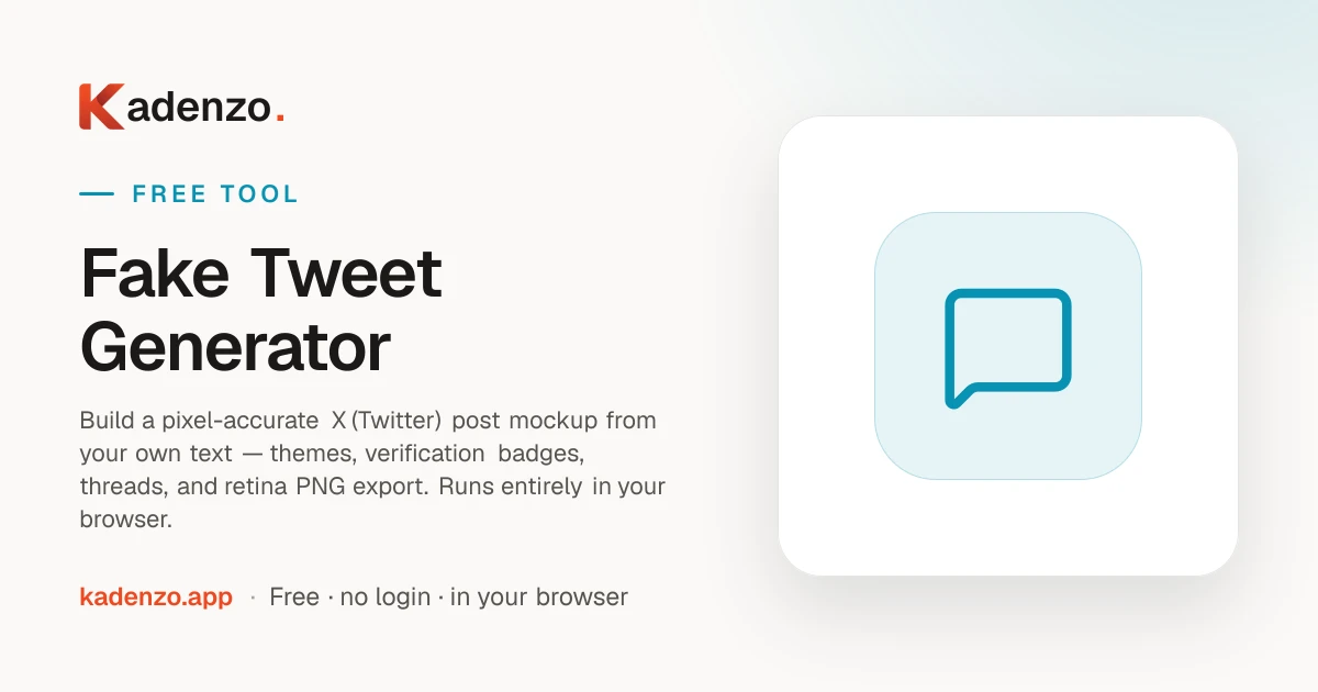 Fake Tweet Generator screenshot
