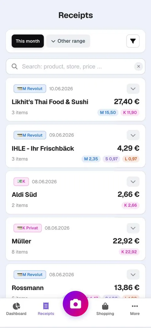 BonSplit screenshot
