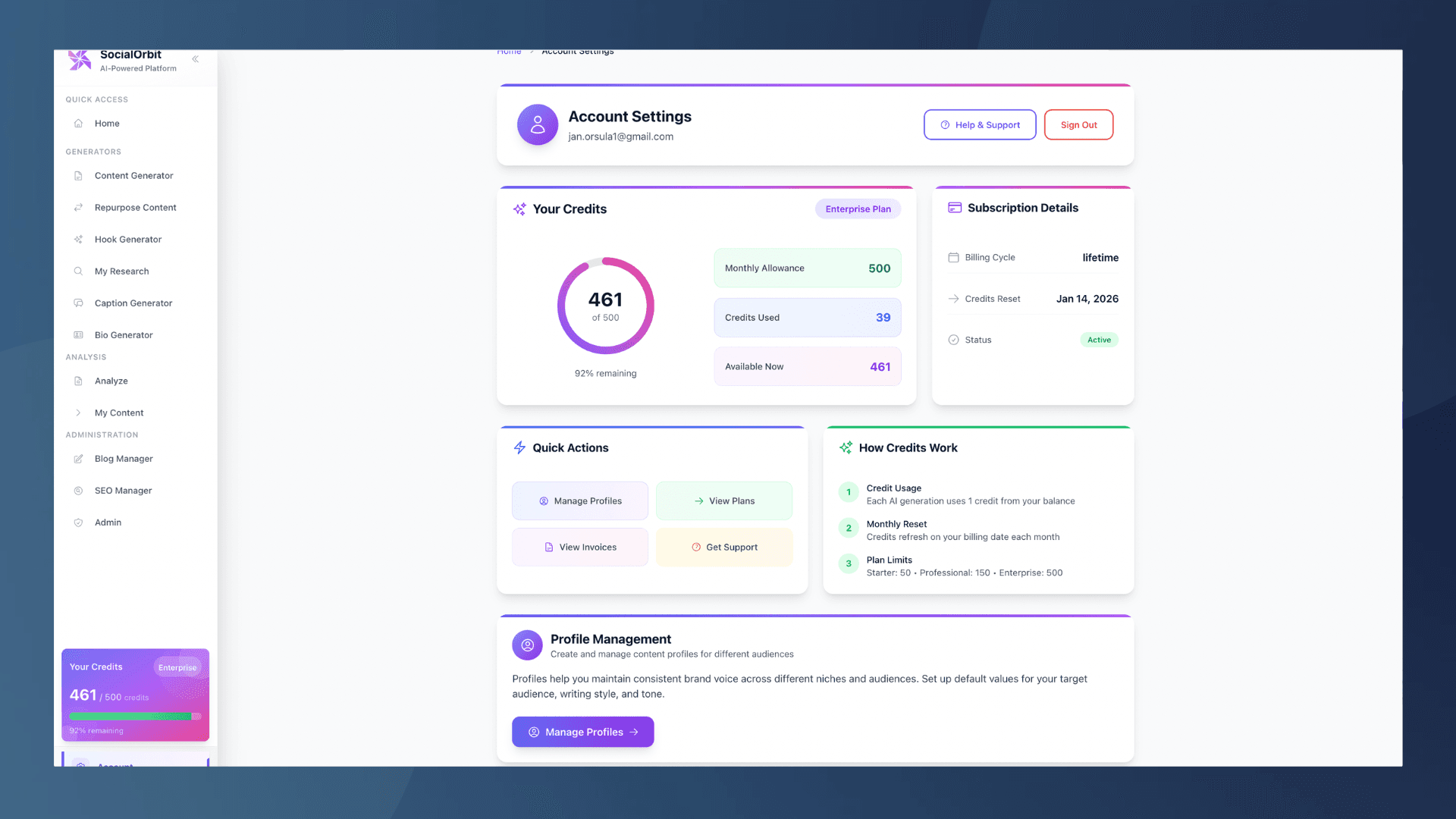 SocialOrbit screenshot 3