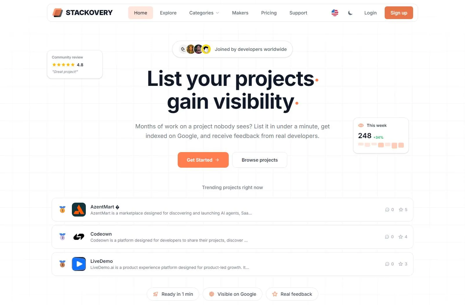 Stackovery screenshot