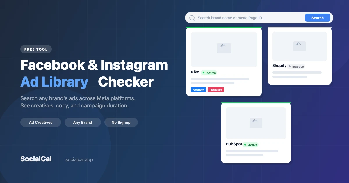Facebook Ad Library Checker screenshot