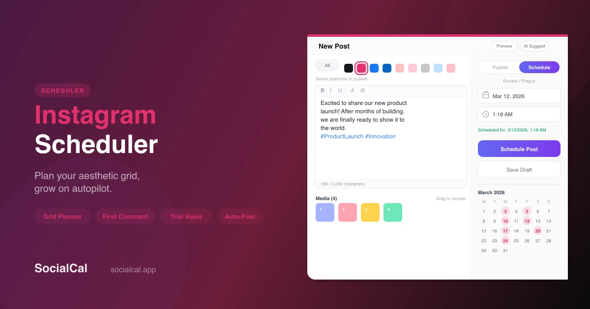 Instagram Scheduler for Reels, Stories & Carousels screenshot