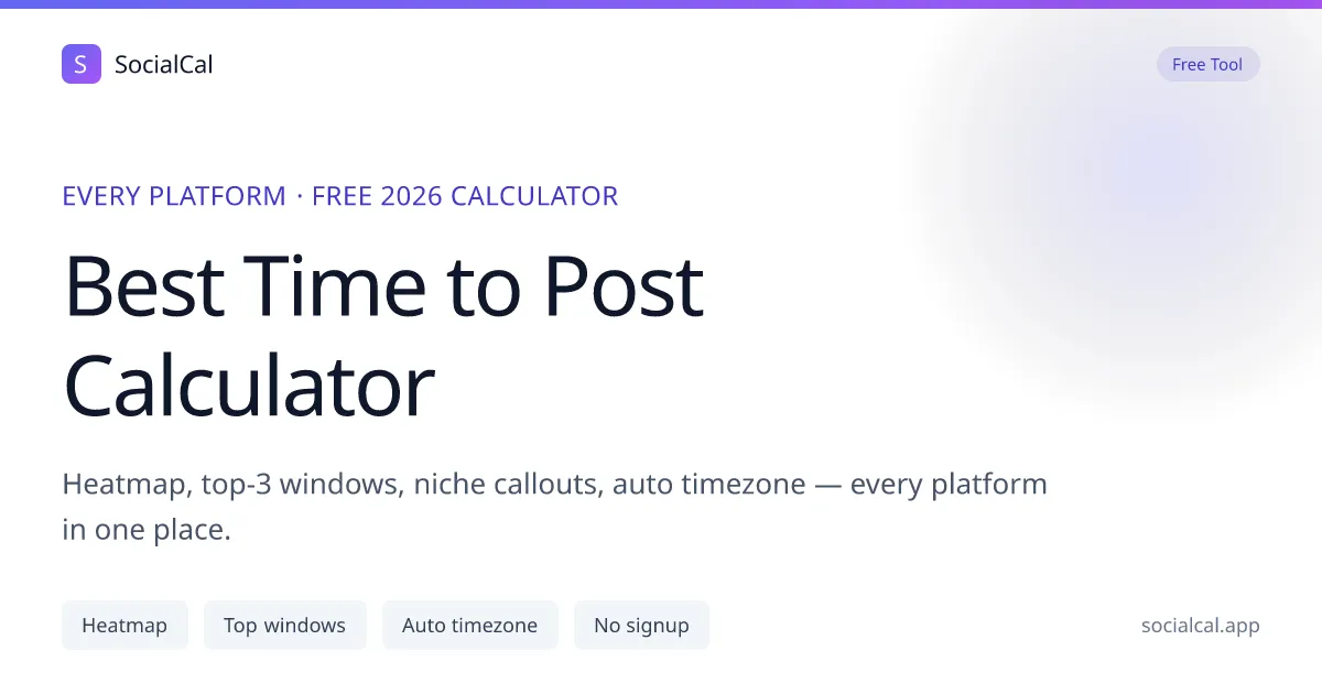 Best Time to Post Calculator screenshot