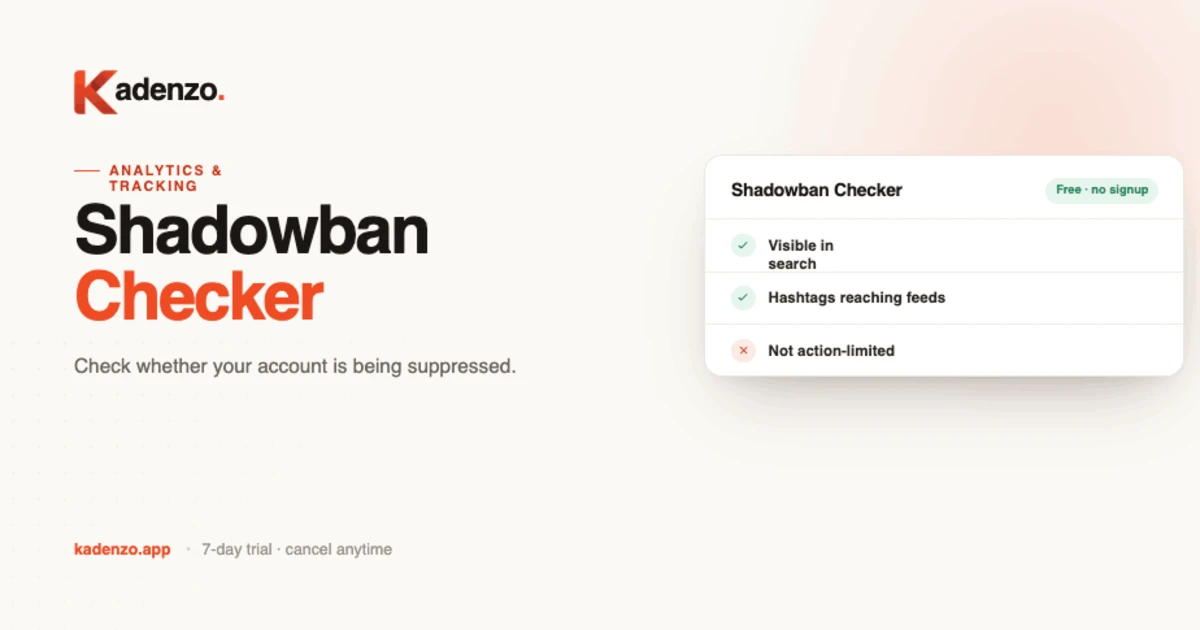 Shadowban Checker screenshot