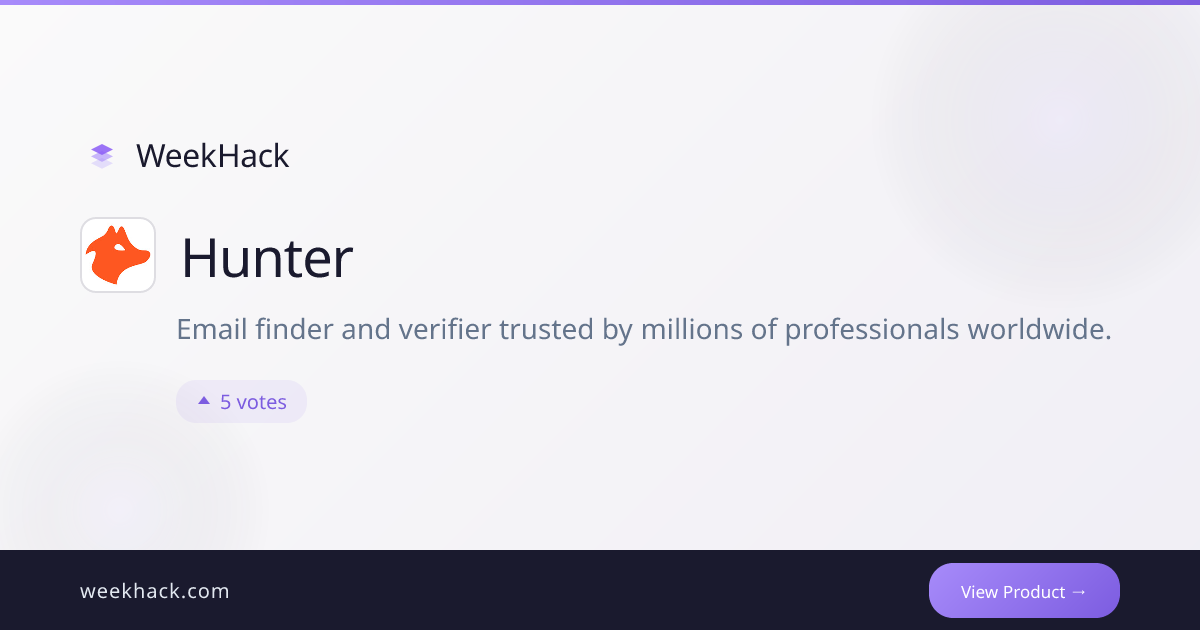 Hunter — WeekHack